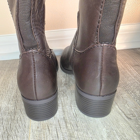 Alfani Brown Leather Knee-High Boots New - Picture 11 of 15
